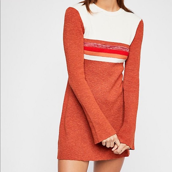 Free People Colorblock Sweater Dress - Picture 1 of 4